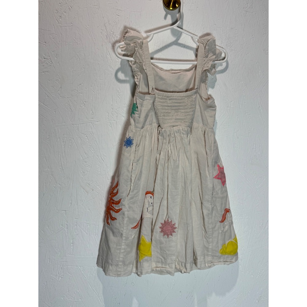 Mini Boden Celestial Applique Dress Sun Moon Stars Unicorn White 2-3Y - Picture 2 of 3